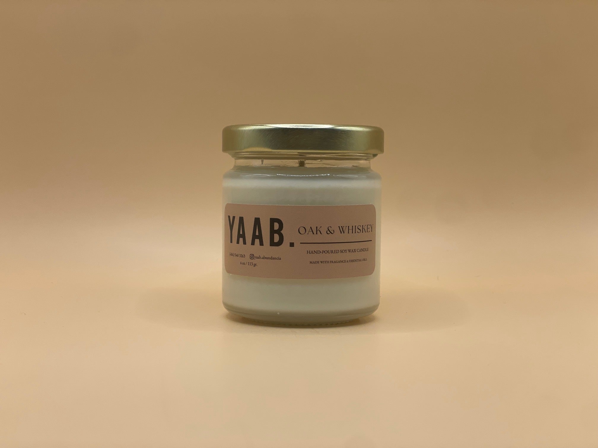 Oak & Whiskey Soy Wax Candle