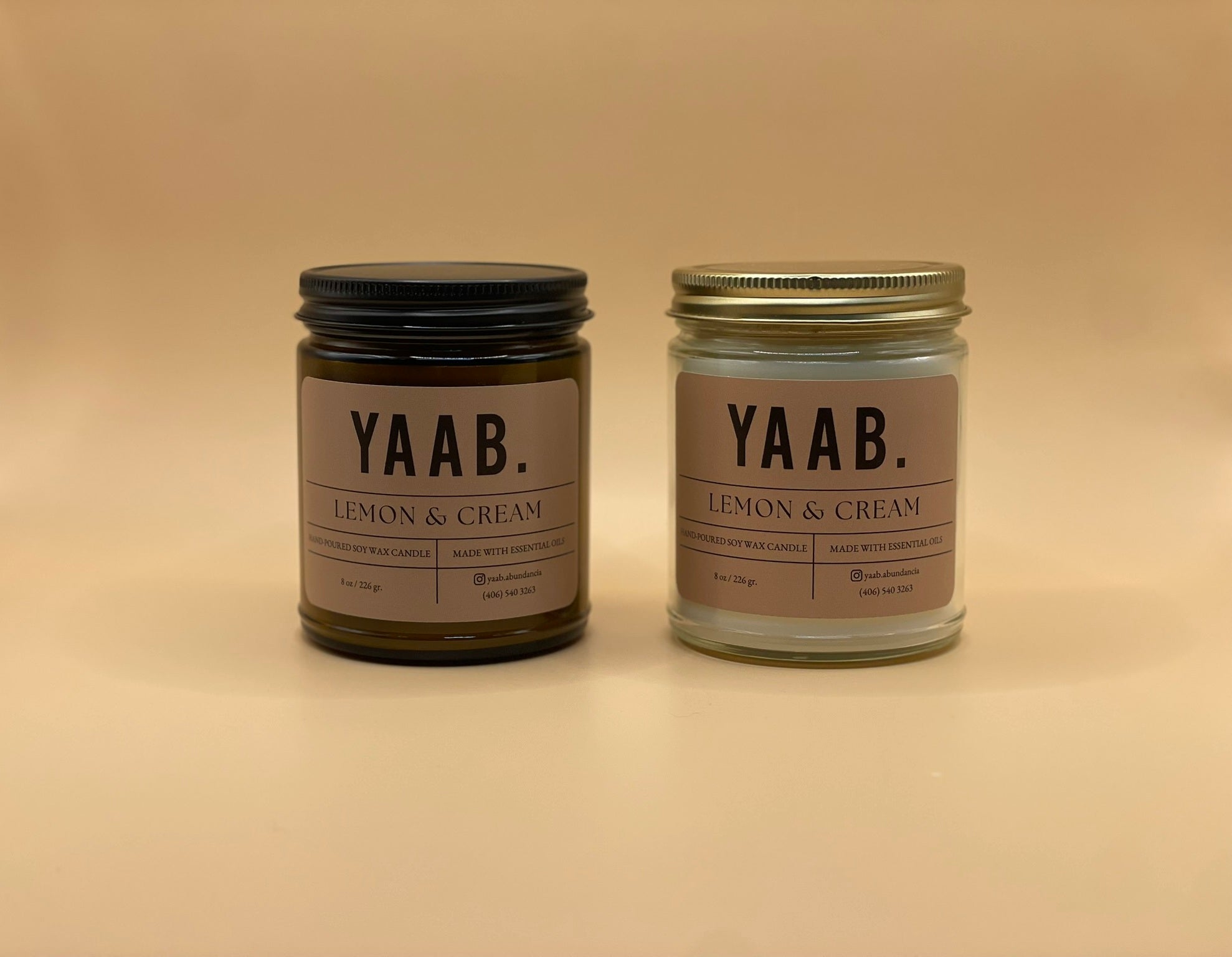 Lemon & Cream Soy Wax Candle