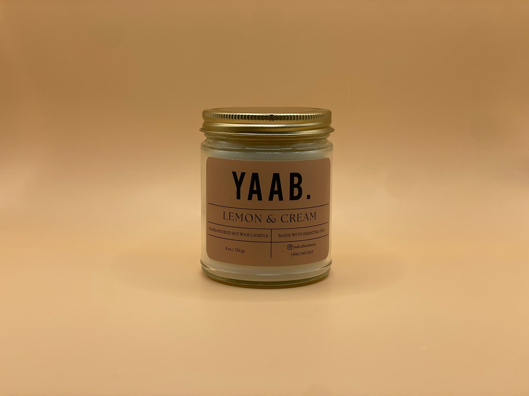 Lemon & Cream Soy Wax Candle