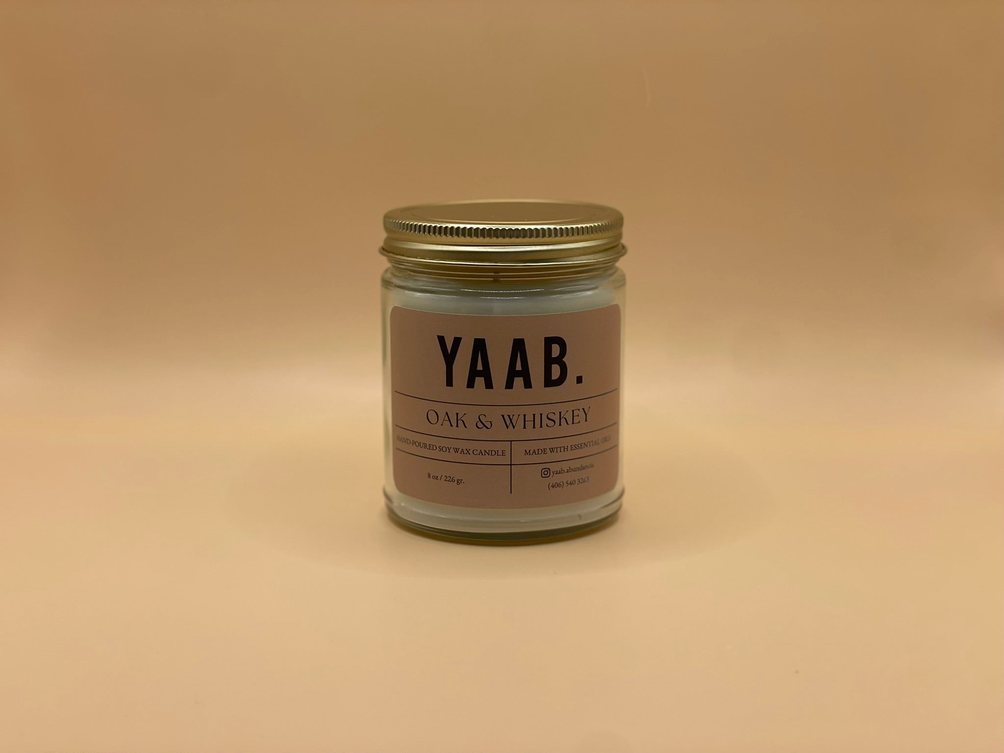 Oak & Whiskey Soy Wax Candle