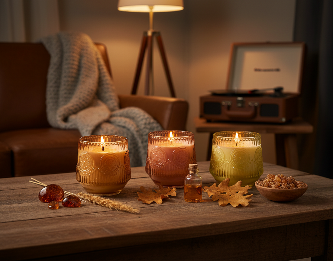 Warm Amber Soy Wax Candle