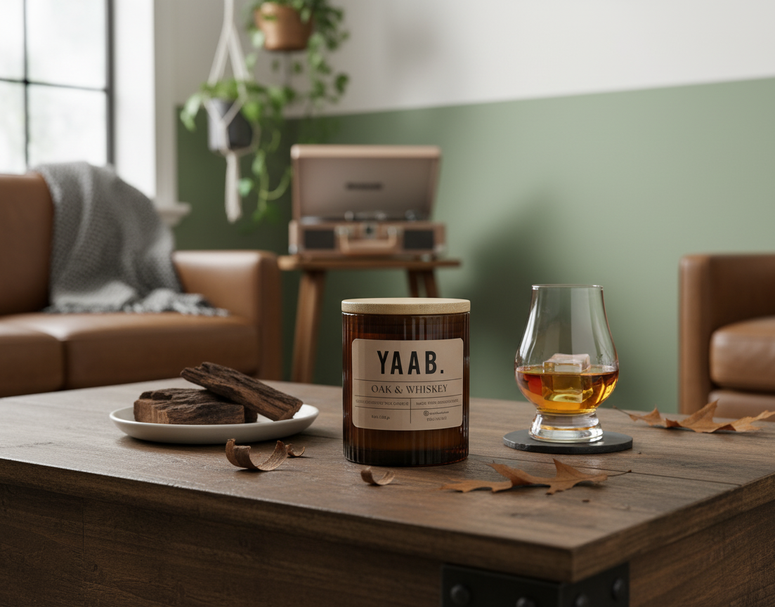 Oak & Whiskey Soy Wax Candle