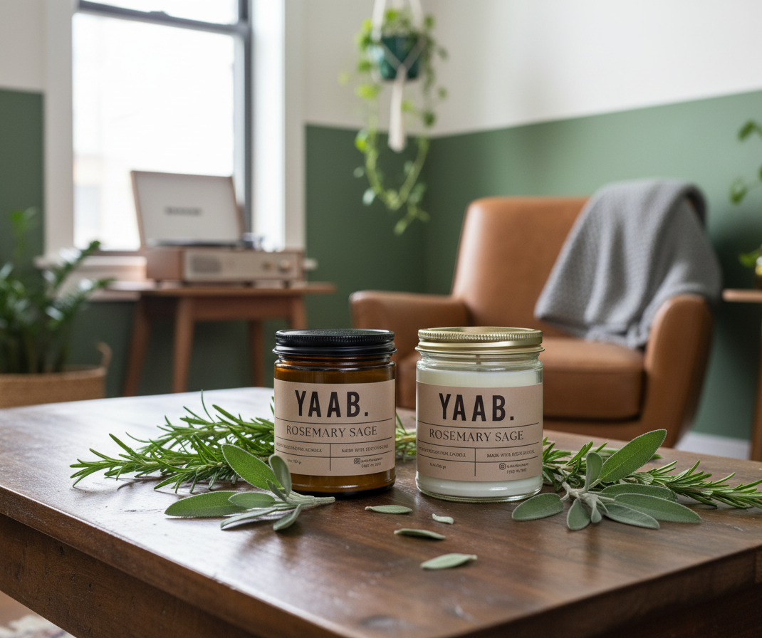 Rosemary Sage Soy Wax Candle