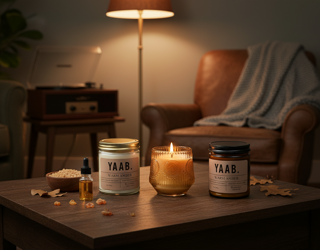 Warm Amber Soy Wax Candle