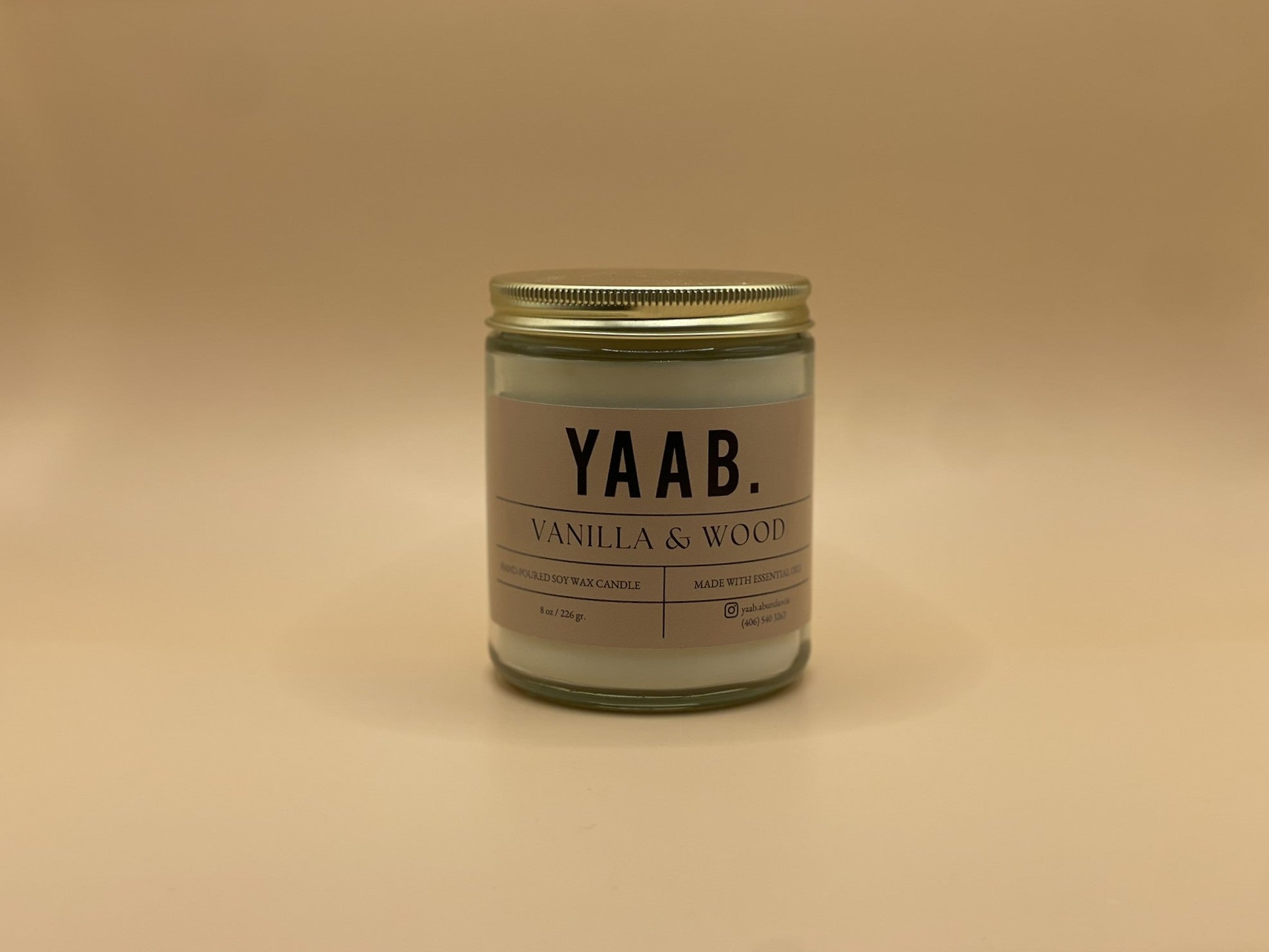Vanilla & Wood Soy Wax Candle