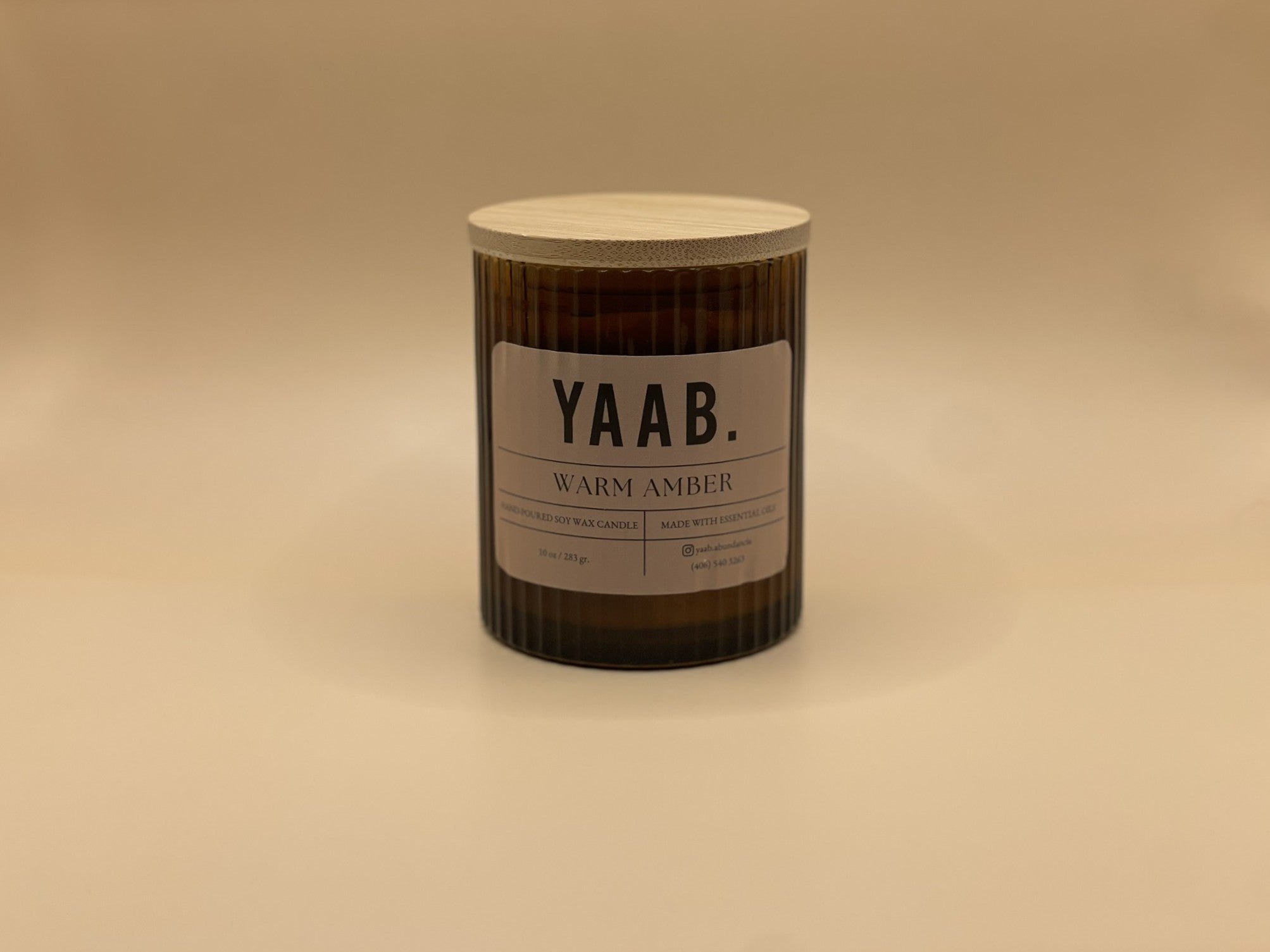 Warm Amber Soy Wax Candle