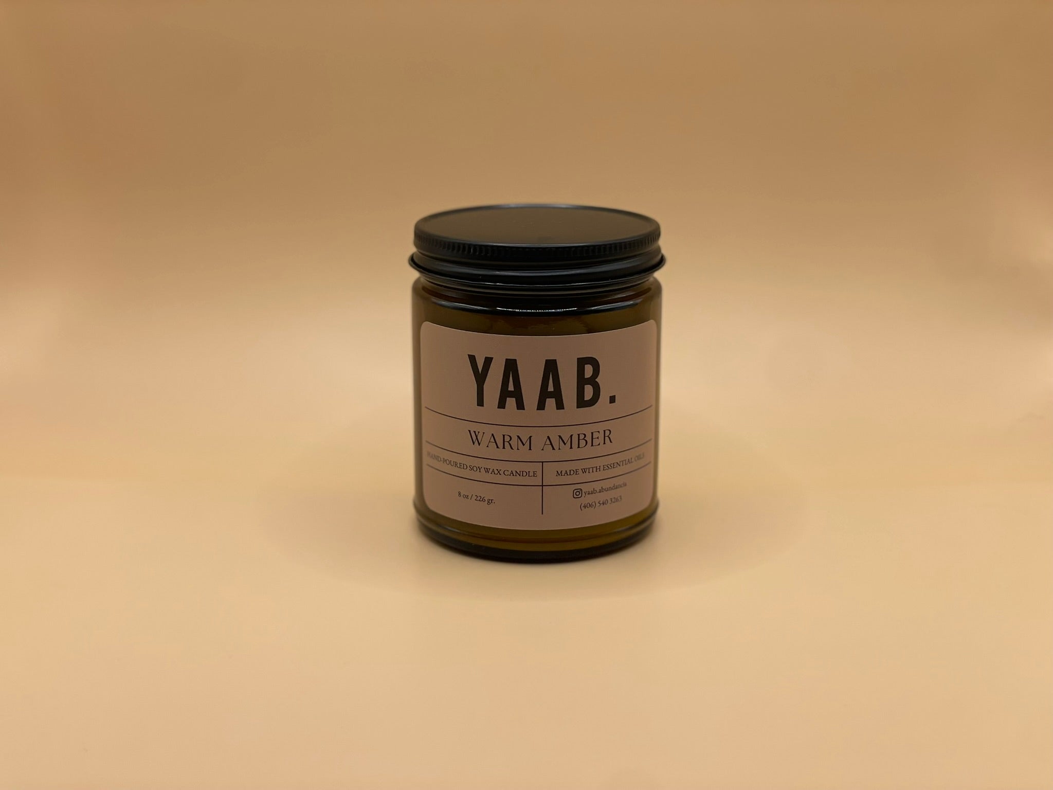 Warm Amber Soy Wax Candle